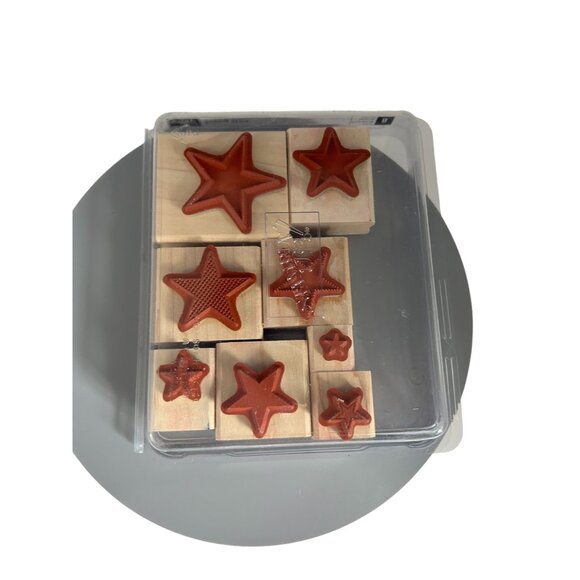 Stampin’ Up Seeing Stars Set of 8 Wood Mounted Rubber Stamps School Teacher - Picture 3 of 6